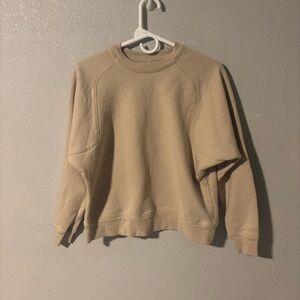 Girlfriend Collective Beige Crewneck Sweater